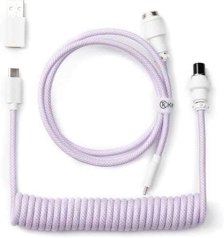 Keychron Custom Coiled Aviator USB Cable - Yellow in Saudi Arabia