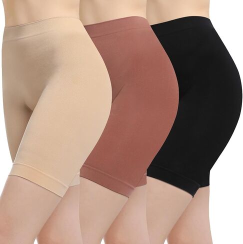 Women's Slip Shorts for Under Dresses Anti Chafing High Waisted Seamless Smooth Shorts in Kuwait