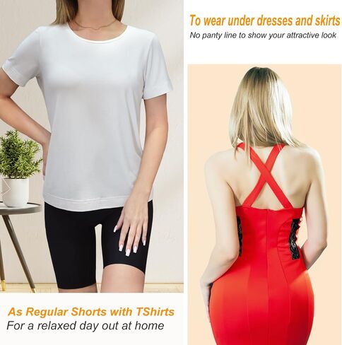 Women's Slip Shorts for Under Dresses Anti Chafing High Waisted Seamless Smooth Shorts in Kuwait