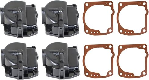 4 PCS Carburetor Float Carb Bowl مع استبدال الحشية لجونسون Evinrude 90-175HP 0433000 in Kuwait