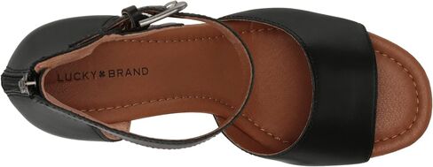 Lucky Brand Women's Himmy Sculpted Wedge Sandal, True Vachetta, 10 in Saudi Arabia