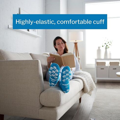 جوارب McKesson Slipper ، جوارب قبضة غير قابلة للانزلاق ، مطبوعات مخلب ، Teal ، حجم واحد يناسب أكثر ، 96 زوجًا in Saudi Arabia