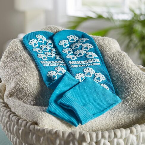 جوارب McKesson Slipper ، جوارب قبضة غير قابلة للانزلاق ، مطبوعات مخلب ، Teal ، حجم واحد يناسب أكثر ، 96 زوجًا in Saudi Arabia