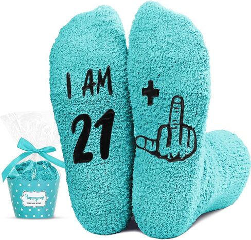 HAPPYPOP 24th Birthday Gifts Ideas for Women - Socks for 24 Year Olds, Best Gifts for 24 Year Old Woman, 24th Birthday Socks in Saudi Arabia