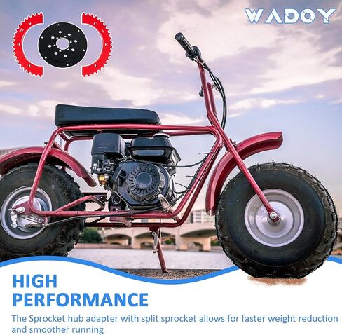 Wadoy #35 سلسلة ضرس سبليت 64T مع محول ضرس متوافق مع دراجة نارية صغيرة 212cc Go Kart دراجة نارية Monsttar Motoo 80cc 105cc CT200U-EX CT200U BT200X CT100U MBX11 TraillMaster MB200 دراجات صغيرة in Saudi Arabia