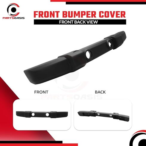 New Front Bumper Cover Textured With Fog Light & Tow Hook Holes For 2007-2017 Jeep Wrangler and For 2018 Jeep Wrangler JK Direct Replacement 1FN67RXFAA CH1000900 in Kuwait