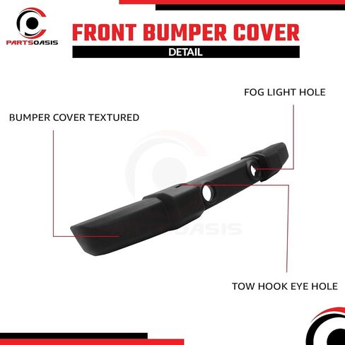 New Front Bumper Cover Textured With Fog Light & Tow Hook Holes For 2007-2017 Jeep Wrangler and For 2018 Jeep Wrangler JK Direct Replacement 1FN67RXFAA CH1000900 in Kuwait