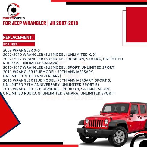 New Front Bumper Cover Textured With Fog Light & Tow Hook Holes For 2007-2017 Jeep Wrangler and For 2018 Jeep Wrangler JK Direct Replacement 1FN67RXFAA CH1000900 in Kuwait