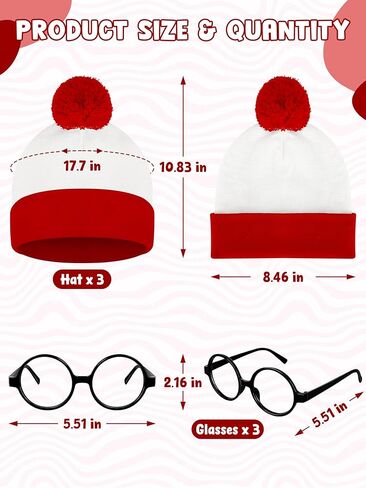 مجموعة أزياء الهالوين، مجموعة نظارات قبعة مخططة باللونين الأحمر والأبيض، إكسسوارات أزياء الهالوين ذات النظارات السوداء in Kuwait