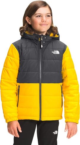 THE NORTH FACE Boys' Reversible Mount Chimbo Full Zip Hooded Jacket, Lightning Yellow, Small in Saudi Arabia