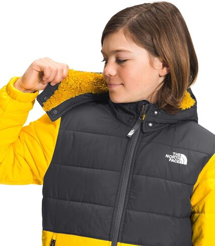 THE NORTH FACE Boys' Reversible Mount Chimbo Full Zip Hooded Jacket, Lightning Yellow, Small in Saudi Arabia