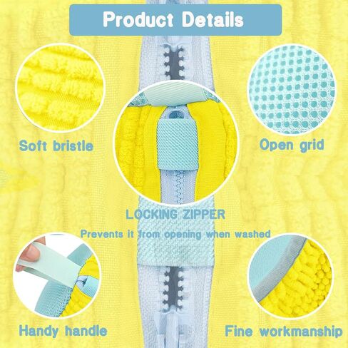 Shoe Washing Machine Bag- Reusable Shoe Washing Machine Bag, With 2 Drying Racks 12 Cleaning Ball, Sneaker Tennis Shoe Cleaner Kit, Quick Clean for Busy Families(Yellow 2pcs) in Saudi Arabia
