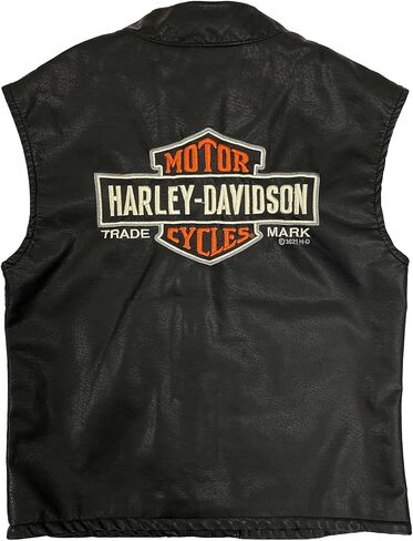 Harley -Davidson Little Boys Patches Spates Snap Faux Leather Stest - Black in Kuwait