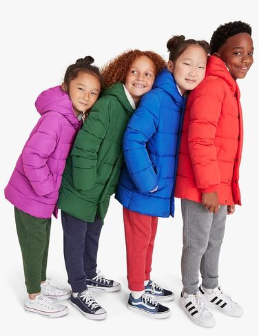 Primary Kids Parka Puffer Coat, Water-Repellent and Windproof, Made with 100% Recycled Materials in Saudi Arabia