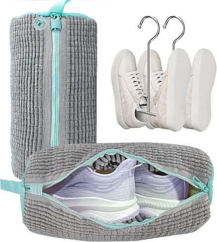 Shoe Washing Machine Bag- Reusable Shoe Washing Machine Bag, With 2 Drying Racks 12 Cleaning Ball, Sneaker Tennis Shoe Cleaner Kit, Quick Clean for Busy Families(Yellow 2pcs) in Saudi Arabia
