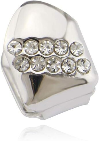 3 PCS 18K الذهب المطلي بالماس Grillz Grillz Hip Hop Teath Grillz Caps شوايات واحدة لشوايات الأسنان الخاصة بك مجموعة للرجال مغني الراب Cosplay in Kuwait