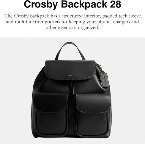 COACH Women's Crosby Backpack 28, B4/Merlot, Standard in Saudi Arabia