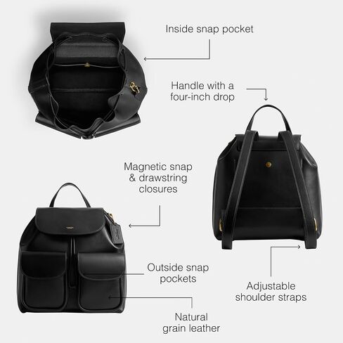 COACH Women's Crosby Backpack 28, B4/Merlot, Standard in Saudi Arabia