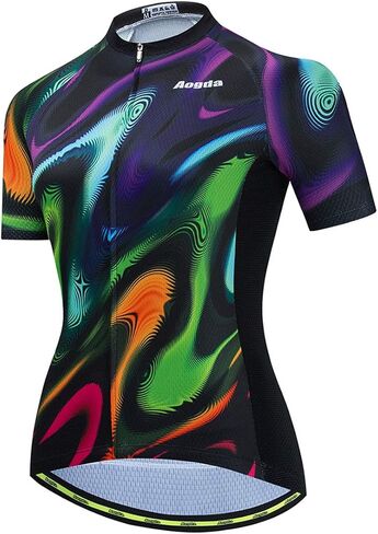Aogda Cycling Jerseys Women Bike Tops Team Biking Shirts Bicycle Clothing in Kuwait