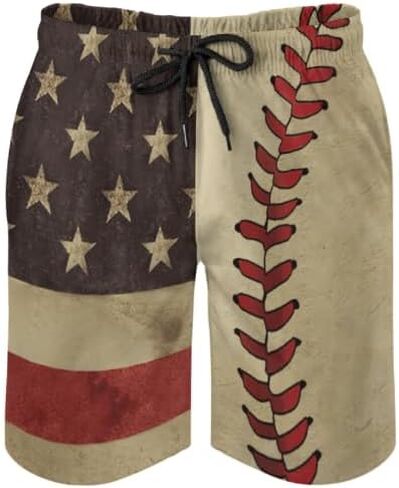 Mens American Flag Swim Trunks with Compression Liner 5 Inch Inseam 4th of July Patriotic Bathing Suit Board Shorts in Saudi Arabia