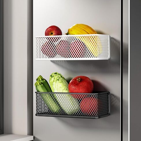 Magnetic Basket Magnetic Fridge Organizer Magnetic Pencil Holder Whiteboard Accessories Home Kitchen Organization (Black-High) in Saudi Arabia