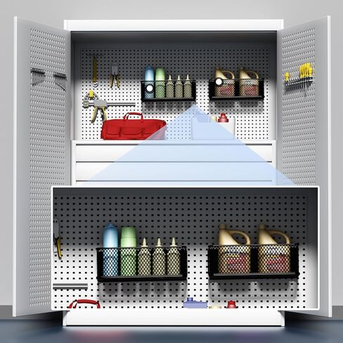 Magnetic Basket Magnetic Fridge Organizer Magnetic Pencil Holder Whiteboard Accessories Home Kitchen Organization (Black-High) in Saudi Arabia