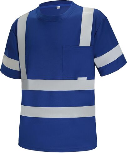 Safety Shirts for Men Construction Short Sleeve Quick Dry with Pocket Workwear, Class 3 High Visibility Shirts with Reflective Strips Black L 3PCS in Saudi Arabia