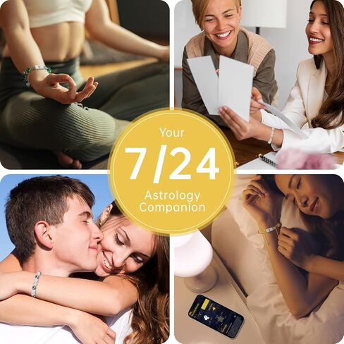 NFC Zodiac Bracelet Aries with Real-Time Daily Horoscope - Personalized Astrology Birthstone Jewelry, Adjustable Knot Design for All 12 Zodiac Signs, Spiritual Gift for Women & Men in Saudi Arabia