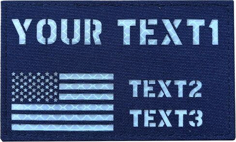 Custom Reflective Laser Cut ID Panel Patch Callsign Patch IR Flag Patch(Black) in Saudi Arabia