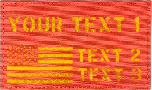 Custom Reflective Laser Cut ID Panel Patch Callsign Patch IR Flag Patch(Black) in Saudi Arabia
