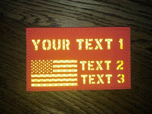Custom Reflective Laser Cut ID Panel Patch Callsign Patch IR Flag Patch(Black) in Saudi Arabia