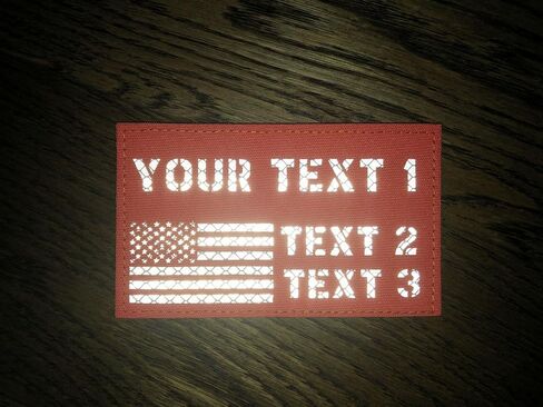 Custom Reflective Laser Cut ID Panel Patch Callsign Patch IR Flag Patch(Black) in Saudi Arabia