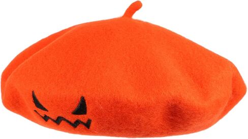 Halloween Pumpkin Beret Hat Cozy Durable Design for Parties Travel Accessory for Halloween Events Cosplay Bright Decoration in Kuwait