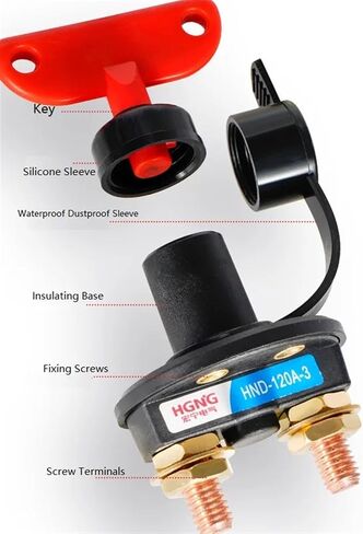 M10 Rotary Power Switch Auto Auto Car Reforted Offection Disconnector Disconnector Power Battery Cut Off Off to in Kuwait