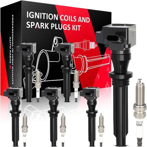 SCITOO 6 ignition coils + 6 iridium Spark Plugs for Land for Rover Range for Rover/ LR4 V6 UF-730 GN10725 48901 in Saudi Arabia