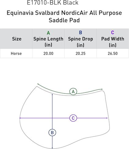 Equinavia Svalbard NordicAir All Purpose Saddle Pad | Breathable Micromesh | Contoured Shape in Kuwait