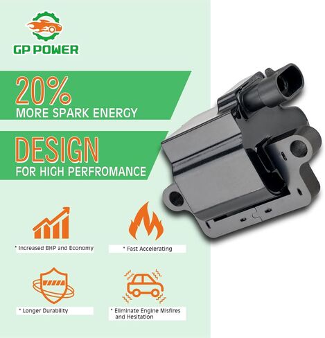 Set of 8 Square Ignition Coil Compatible with Cadillac Chevy GMC Escalade Avalanche Silverado Suburban Tahoe Topkick Savanna Sierra Yukon 4.8L 5.3L 6.0L 8.1L UF271 D581 in Saudi Arabia