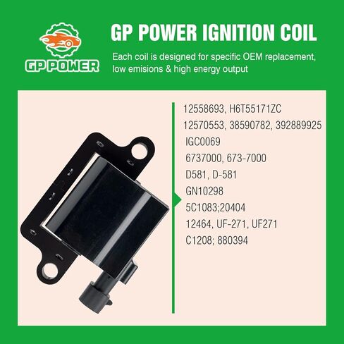 Set of 8 Square Ignition Coil Compatible with Cadillac Chevy GMC Escalade Avalanche Silverado Suburban Tahoe Topkick Savanna Sierra Yukon 4.8L 5.3L 6.0L 8.1L UF271 D581 in Saudi Arabia