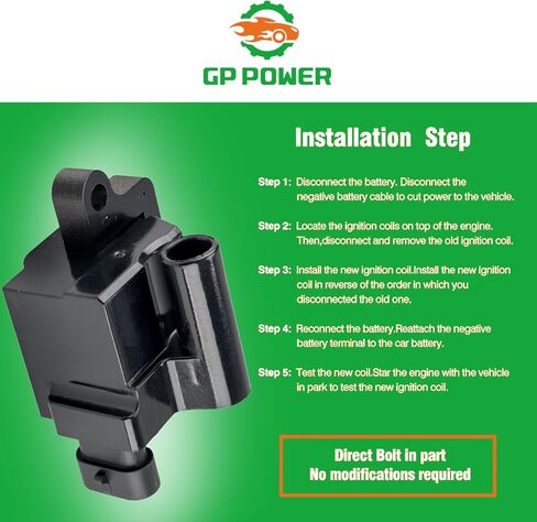 Set of 8 Square Ignition Coil Compatible with Cadillac Chevy GMC Escalade Avalanche Silverado Suburban Tahoe Topkick Savanna Sierra Yukon 4.8L 5.3L 6.0L 8.1L UF271 D581 in Saudi Arabia