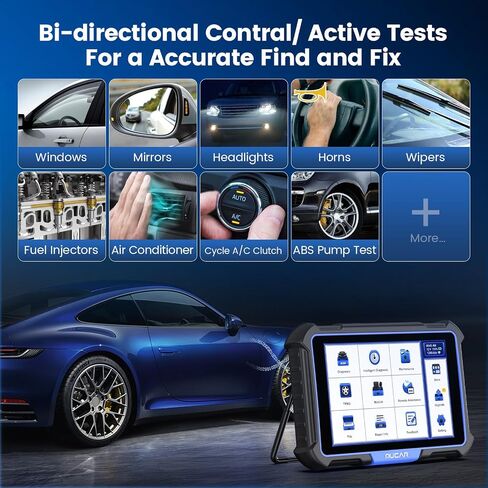 أداة تشخيص Mucar Vo8 OBD2 مع تحديث مجاني مدى الحياة ، أداة فحص ثنائية الاتجاه الكاملة مع 34+ خدمة إعادة ضبط ، وترميز ECU ، واختبار نشط 3000 ، وتوازن الطاقة ، والعمود المرفقي ، FCA SGW in Kuwait