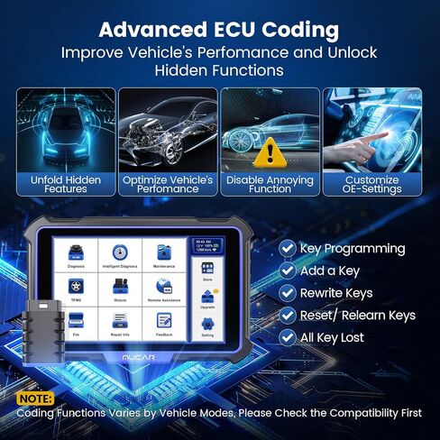 أداة تشخيص Mucar Vo8 OBD2 مع تحديث مجاني مدى الحياة ، أداة فحص ثنائية الاتجاه الكاملة مع 34+ خدمة إعادة ضبط ، وترميز ECU ، واختبار نشط 3000 ، وتوازن الطاقة ، والعمود المرفقي ، FCA SGW in Kuwait