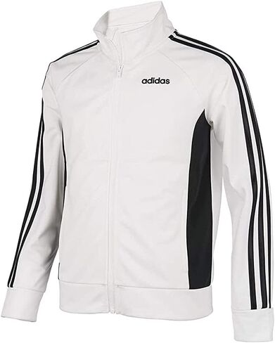 Adidas Event Full Zip Jacket Girls Jackets Size L, Color: White/Black in Saudi Arabia