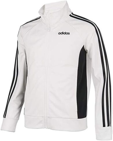 Adidas Event Full Zip Jacket Girls Jackets Size L, Color: White/Black in Saudi Arabia