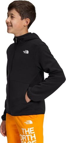 The North Face Teen Glacier Lightweight Full Zip Hoodie Jacket ، TNF Black ، X-Small in Saudi Arabia