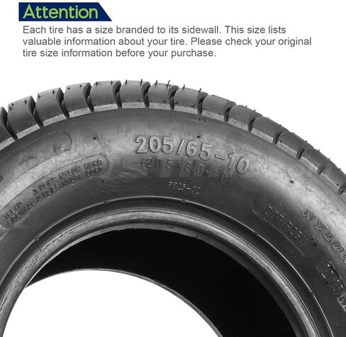 MaxAuto 20.5x8.00-10 Trailer Tires 205/65-10 Load Range C 6PR, Set of 4 in Saudi Arabia