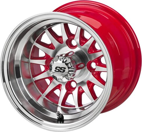 RM CART 14-Spoke Black/Machined على 205/50-10 Deli Low Profile Tyr in Kuwait