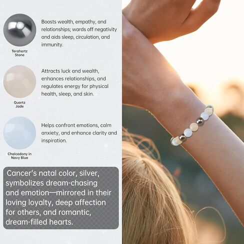 NFC Zodiac Bracelet Aries with Real-Time Daily Horoscope - Personalized Astrology Birthstone Jewelry, Adjustable Knot Design for All 12 Zodiac Signs, Spiritual Gift for Women & Men in Saudi Arabia