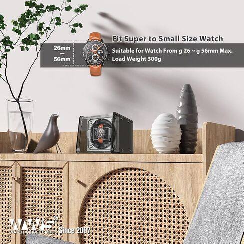 Watch Winder for Automatic Watches - Watch Winder Box with Quiet Motor 4 Rotation Mode Setting in Kuwait