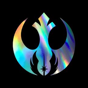 Rebel Jedi Symbol Decal Vinyl Sticker Auto Car Truck Wall Laptop | Holographic | 5.5" x 5.5"