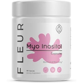Myo-Inositol & D-Chiro Inositol Capsules, Hormone Balance and Ovarian Function Support for Women, Inositol for PCOS Symptom Relief, Regulates Menstrual Cycle, Non-GMO & Vegan, 90 Capsules